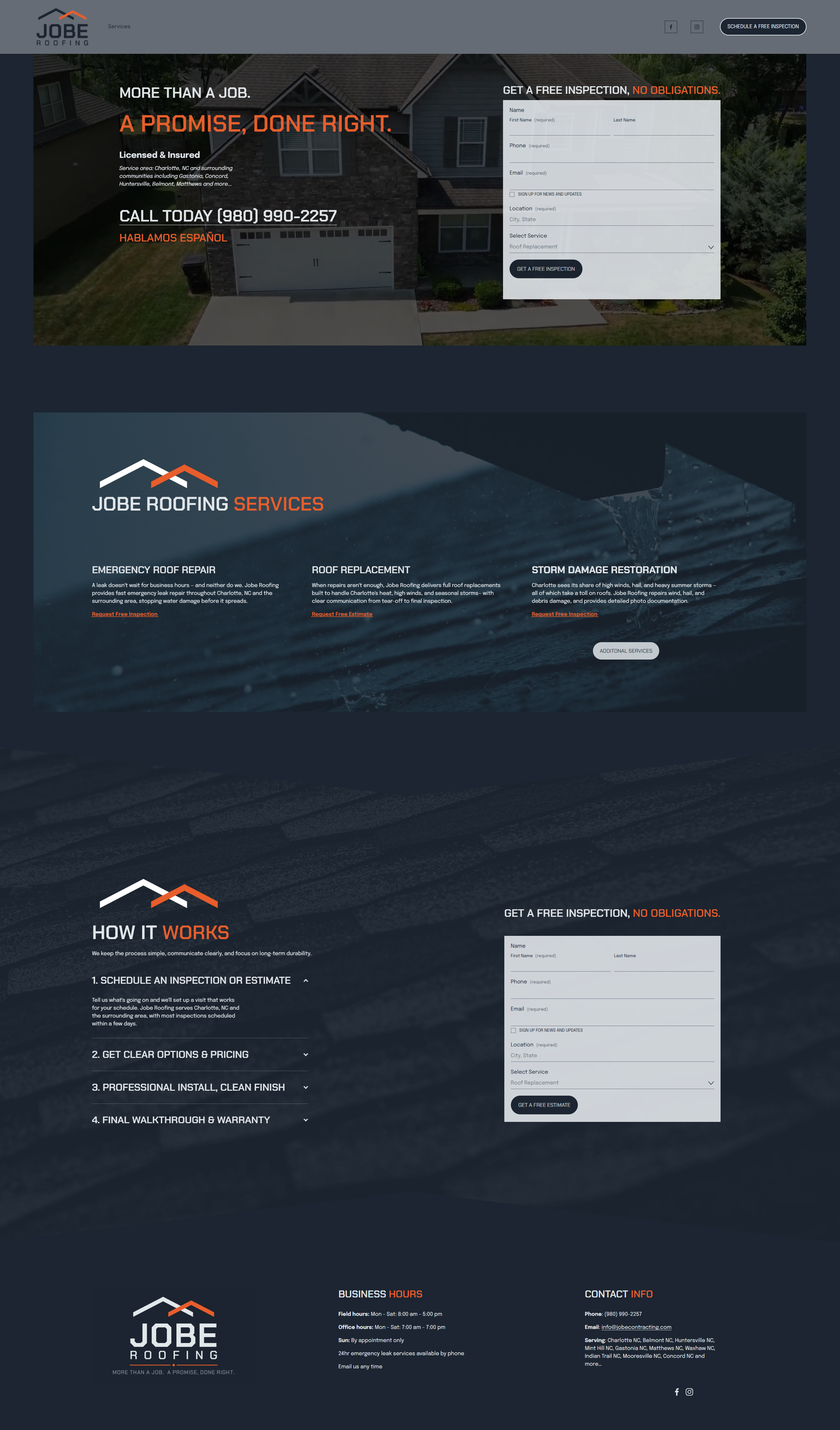 Jobe Contracting — current site